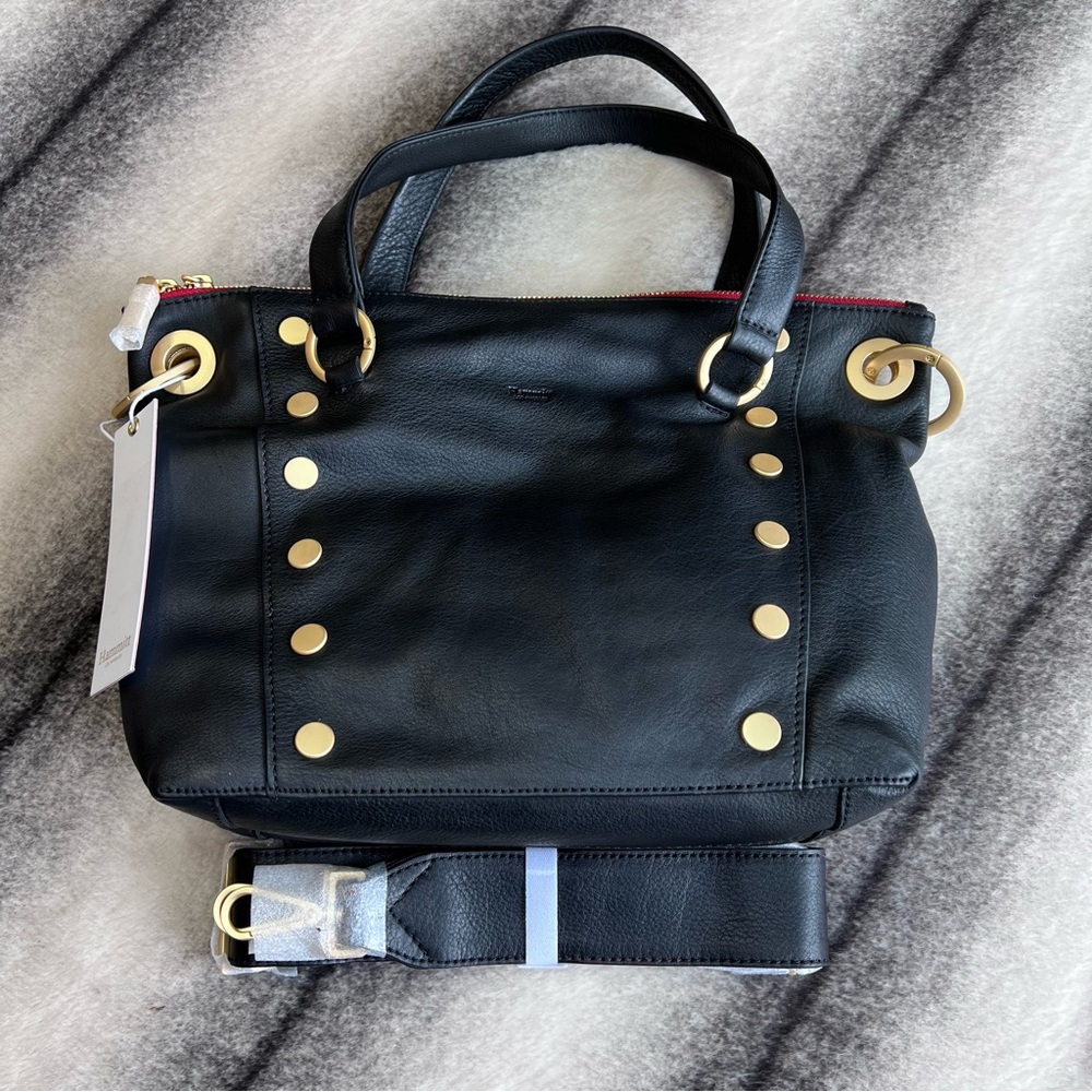 Hammitt Daniel Medium Black Brushed Leather Handbag